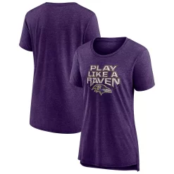 Women's Fanatics Branded Heather Purple Baltimore Ravens Hometown First Down T-Shirt -Fanatics Clothing Shop 6028399 ALT