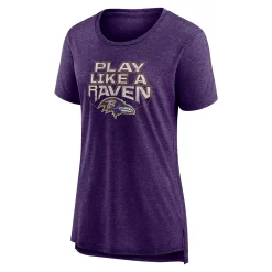 Women's Fanatics Branded Heather Purple Baltimore Ravens Hometown First Down T-Shirt -Fanatics Clothing Shop 6028399 ALT2