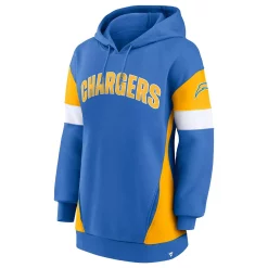 Women's Fanatics Branded Powder Blue/Gold Los Angeles Chargers Lock It Down Pullover Hoodie -Fanatics Clothing Shop 6028484 ALT2