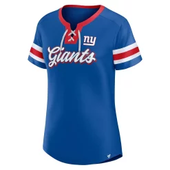 Women's Fanatics Branded Royal New York Giants Original State Lace-Up T-Shirt -Fanatics Clothing Shop 6028619 ALT2
