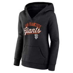 Women's Fanatics Branded Black San Francisco Giants Simplicity Crossover V-Neck Pullover Hoodie -Fanatics Clothing Shop 6029013 ALT2