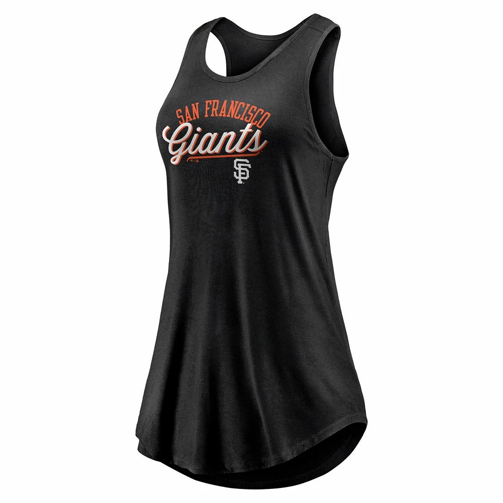 Women's Fanatics Branded Black San Francisco Giants Simplicity Swing Racerback Scoop Neck Tank Top 5 Women's Fanatics Branded Black San Francisco Giants Simplicity Swing Racerback Scoop Neck Tank Top - Image 3