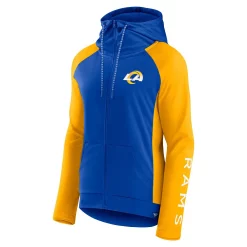 Women's Fanatics Branded Royal/Gold Los Angeles Rams End Around Raglan Full-Zip Hoodie -Fanatics Clothing Shop 6040558 ALT2