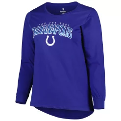 Women's Fanatics Branded Royal Indianapolis Colts Plus Size Measure Distance Scoop Neck Long Sleeve T-Shirt 7 Women's Fanatics Branded Royal Indianapolis Colts Plus Size Measure Distance Scoop Neck Long Sleeve T-Shirt -Fanatics Clothing Shop 6064224 ALT2