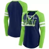 Women's Fanatics Branded Navy/Neon Green Seattle Seahawks Plus Size True to Form Lace-Up V-Neck Raglan Long Sleeve T-Shirt 2 Women's Fanatics Branded Navy/Neon Green Seattle Seahawks Plus Size True to Form Lace-Up V-Neck Raglan Long Sleeve T-Shirt -Fanatics Clothing Shop 6065013