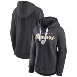 Women's Fanatics Branded Heather Charcoal Pittsburgh Steelers Set To Fly Pullover Hoodie -Fanatics Clothing Shop 6079407 ALT
