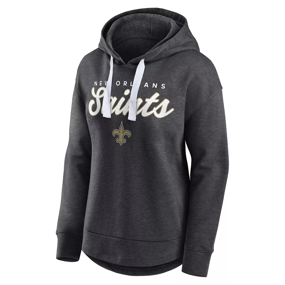 Women's Fanatics Branded Heather Charcoal New Orleans Saints Set To Fly Pullover Hoodie 5 Women's Fanatics Branded Heather Charcoal New Orleans Saints Set To Fly Pullover Hoodie - Image 3