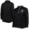 Women's Fanatics Branded Black Las Vegas Raiders Plus Size Worth the Drive Quarter-Zip Top 2 Women's Fanatics Branded Black Las Vegas Raiders Plus Size Worth the Drive Quarter-Zip Top -Fanatics Clothing Shop 6082128