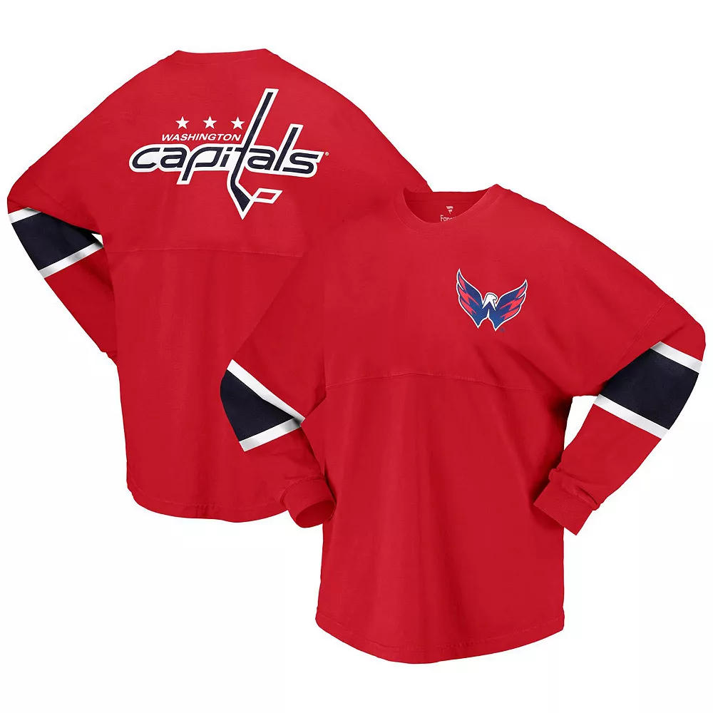 Women's Fanatics Branded Red Washington Capitals Jersey Long Sleeve T-Shirt 4 Women's Fanatics Branded Red Washington Capitals Jersey Long Sleeve T-Shirt - Image 2
