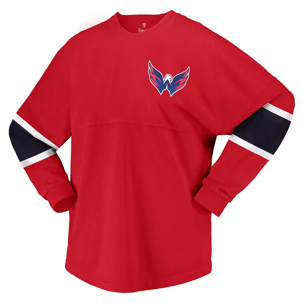 Women's Fanatics Branded Red Washington Capitals Jersey Long Sleeve T-Shirt 5 Women's Fanatics Branded Red Washington Capitals Jersey Long Sleeve T-Shirt - Image 3
