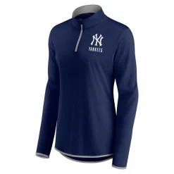 Women's Fanatics Branded Navy New York Yankees Worth The Drive Quarter-Zip Jacket -Fanatics Clothing Shop 6083082 ALT2