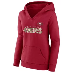 Women's Fanatics Branded Scarlet San Francisco 49ers Checklist Crossover V-Neck Pullover Hoodie 7 Women's Fanatics Branded Scarlet San Francisco 49ers Checklist Crossover V-Neck Pullover Hoodie -Fanatics Clothing Shop 6084331 ALT2