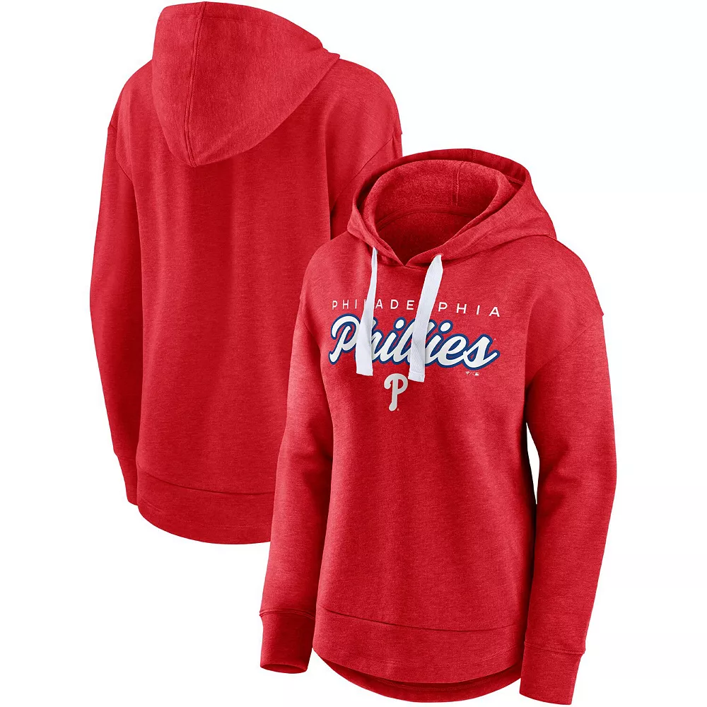 Women's Fanatics Branded Heathered Red Philadelphia Phillies Set to Fly Pullover Hoodie 4 Women's Fanatics Branded Heathered Red Philadelphia Phillies Set to Fly Pullover Hoodie - Image 2