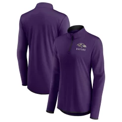 Women's Fanatics Branded Purple Baltimore Ravens Worth the Drive Quarter-Zip Top