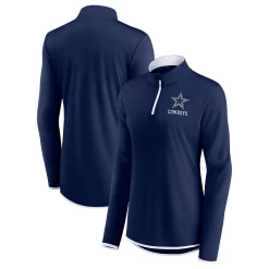 Women's Fanatics Branded Navy Dallas Cowboys Worth the Drive Quarter-Zip Top -Fanatics Clothing Shop 6087218 ALT