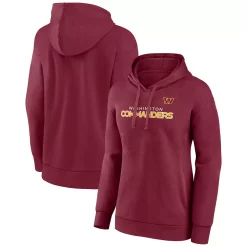 Women's Fanatics Branded Burgundy Washington Commanders Checklist Crossover V-Neck Pullover Hoodie