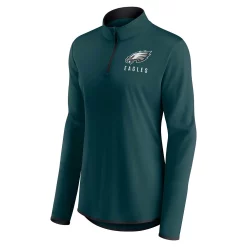 Women's Fanatics Branded Midnight Green Philadelphia Eagles Plus Size Worth the Drive Quarter-Zip Top -Fanatics Clothing Shop 6111371 ALT2
