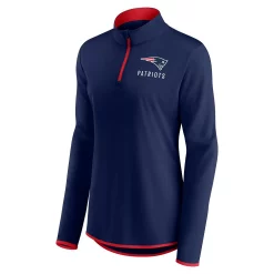 Women's Fanatics Branded Navy New England Patriots Plus Size Worth the Drive Quarter-Zip Top -Fanatics Clothing Shop 6111436 ALT2