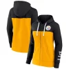 Women's Fanatics Branded Black/Gold Pittsburgh Steelers Take The Field Color Block Full-Zip Hoodie 1 Women's Fanatics Branded Black/Gold Pittsburgh Steelers Take The Field Color Block Full-Zip Hoodie -Fanatics Clothing Shop 6111762