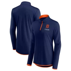 Women's Fanatics Branded Navy Detroit Tigers Worth The Drive Quarter-Zip Jacket