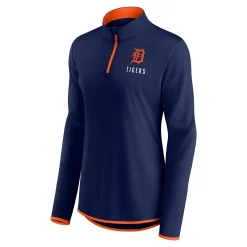 Women's Fanatics Branded Navy Detroit Tigers Worth The Drive Quarter-Zip Jacket -Fanatics Clothing Shop 6111852 ALT2
