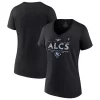 Women's Fanatics Branded Black New York Yankees 2022 Division Series Winner Locker Room V-Neck T-Shirt -Fanatics Clothing Shop 6113016