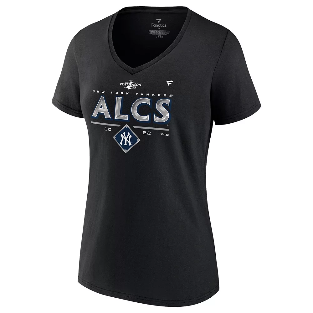 Women's Fanatics Branded Black New York Yankees 2022 Division Series Winner Locker Room V-Neck T-Shirt 5 Women's Fanatics Branded Black New York Yankees 2022 Division Series Winner Locker Room V-Neck T-Shirt - Image 3