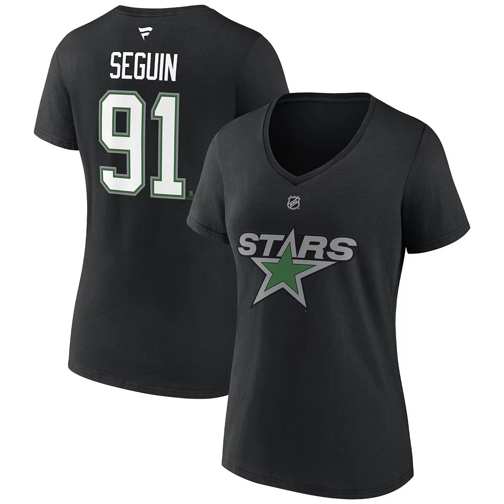Women's Fanatics Branded Tyler Seguin Black Dallas Stars Special Edition 2.0 Name & Number V-Neck T-Shirt 3 Women's Fanatics Branded Tyler Seguin Black Dallas Stars Special Edition 2.0 Name & Number V-Neck T-Shirt