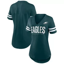 Women's Fanatics Branded Midnight Green Philadelphia Eagles Speed Tested V-Neck T-Shirt