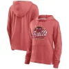 Women's Fanatics Branded Red Chicago Bulls Full Steam Slub Hoodie T-Shirt