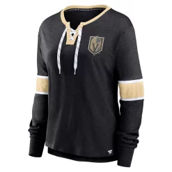 Women's Fanatics Branded Black Vegas Golden Knights Effervescent Exclusive Lace-Up Long Sleeve T-Shirt 7 Women's Fanatics Branded Black Vegas Golden Knights Effervescent Exclusive Lace-Up Long Sleeve T-Shirt -Fanatics Clothing Shop 6127700 ALT2
