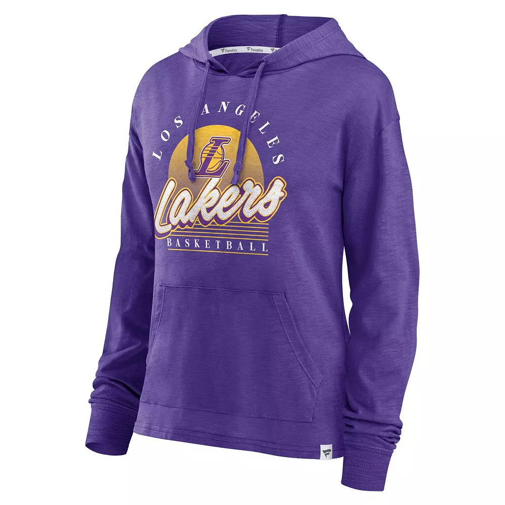 Women's Fanatics Branded Purple Los Angeles Lakers Full Steam Slub Hoodie T-Shirt 5 Women's Fanatics Branded Purple Los Angeles Lakers Full Steam Slub Hoodie T-Shirt - Image 3