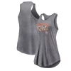 Women's Fanatics Branded Heather Gray New York Mets Simplicity Swing Racerback Scoop Neck Tank Top -Fanatics Clothing Shop 6133473