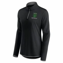 Women's Fanatics Branded Black Austin FC Worth the Drive Quarter-Zip Top -Fanatics Clothing Shop 6133895 ALT2
