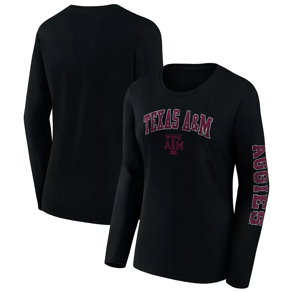 Women's Fanatics Branded Black Texas A&M Aggies Basic Arch Over Logo Scoop Neck T-Shirt 4 Women's Fanatics Branded Black Texas A&M Aggies Basic Arch Over Logo Scoop Neck T-Shirt - Image 2