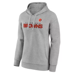 Women's Fanatics Branded Heathered Gray Cleveland Browns Checklist Crossover V-Neck Pullover Hoodie -Fanatics Clothing Shop 6154445 ALT2