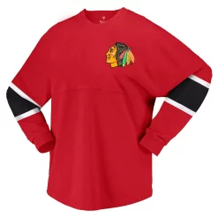 Women's Fanatics Branded Red Chicago Blackhawks Jersey Long Sleeve T-Shirt -Fanatics Clothing Shop 6154501 ALT2