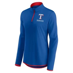 Women's Fanatics Branded Royal Texas Rangers Worth The Drive Quarter-Zip Jacket -Fanatics Clothing Shop 6155344 ALT2