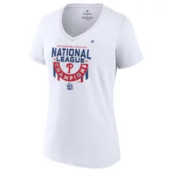 Women's Fanatics Branded White Philadelphia Phillies 2022 National League Champions Locker Room Plus Size V-Neck T-Shirt -Fanatics Clothing Shop 6155775 ALT2