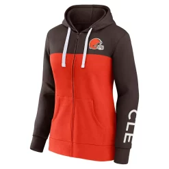 Women's Fanatics Branded Brown/Orange Cleveland Browns Take The Field Color Block Full-Zip Hoodie 7 Women's Fanatics Branded Brown/Orange Cleveland Browns Take The Field Color Block Full-Zip Hoodie -Fanatics Clothing Shop 6155930 ALT2