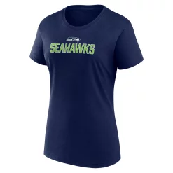 Women's Fanatics Branded College Navy Seattle Seahawks Fundamental Base T-Shirt -Fanatics Clothing Shop 6156518 ALT2