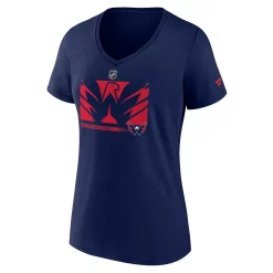 Women's Fanatics Branded Navy Washington Capitals Authentic Pro Core Collection Secondary Logo V-Neck T-Shirt -Fanatics Clothing Shop 6156797 ALT2