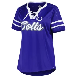 Women's Fanatics Branded Royal Indianapolis Colts Plus Size Original State Lace-Up T-Shirt -Fanatics Clothing Shop 6157995 ALT2