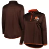 Women's Fanatics Branded Brown Cleveland Browns Plus Size Worth the Drive Quarter-Zip Top 1 Women's Fanatics Branded Brown Cleveland Browns Plus Size Worth the Drive Quarter-Zip Top -Fanatics Clothing Shop 6158844