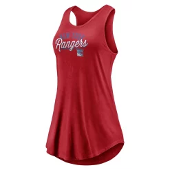 Women's Fanatics Branded Red New York Rangers Simplicity Swing Racerback Scoop Neck Tank Top -Fanatics Clothing Shop 6159367 ALT2