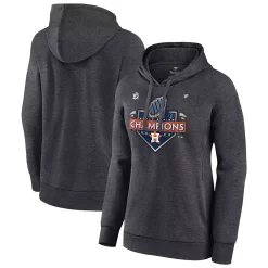 Women's Fanatics Branded Heather Charcoal Houston Astros 2022 World Series Champions Locker Room Pullover Hoodie