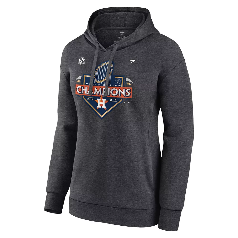 Women's Fanatics Branded Heather Charcoal Houston Astros 2022 World Series Champions Locker Room Pullover Hoodie 5 Women's Fanatics Branded Heather Charcoal Houston Astros 2022 World Series Champions Locker Room Pullover Hoodie - Image 3