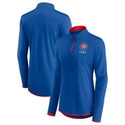 Women's Fanatics Branded Royal Chicago Cubs Worth The Drive Quarter-Zip Jacket -Fanatics Clothing Shop 6162163 ALT