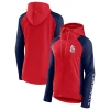 Women's Fanatics Branded Red/Navy St. Louis Cardinals Iconic Raglan Full-Zip Hoodie -Fanatics Clothing Shop 6163114