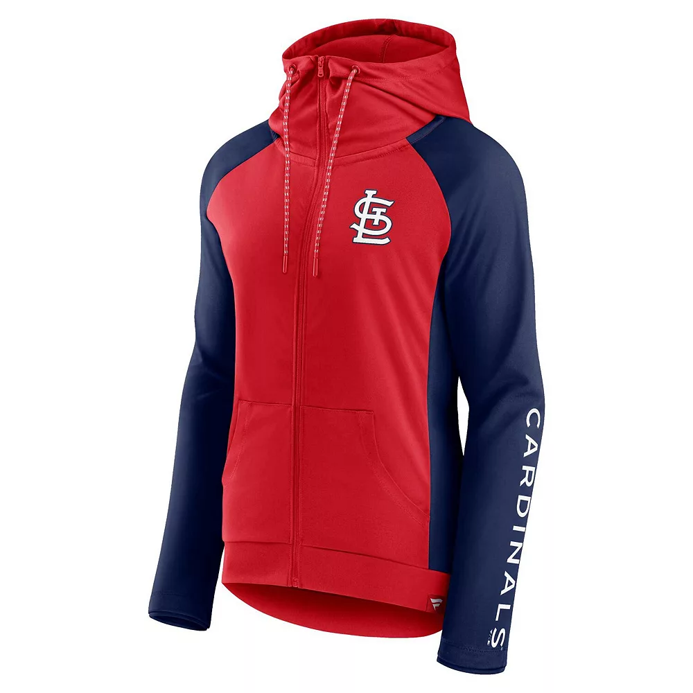 Women's Fanatics Branded Red/Navy St. Louis Cardinals Iconic Raglan Full-Zip Hoodie 5 Women's Fanatics Branded Red/Navy St. Louis Cardinals Iconic Raglan Full-Zip Hoodie - Image 3